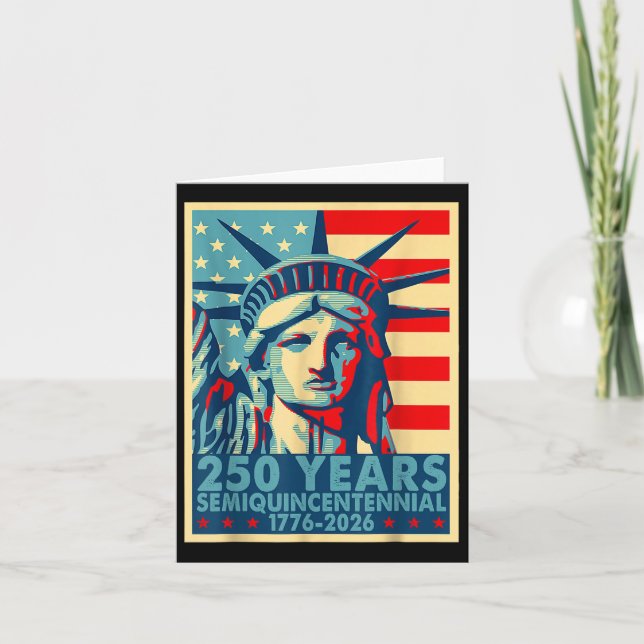 Carte 250 ans Amérique Anniversaire 4 juillet Indépendan (Devant)