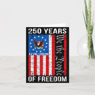 Carte 250 Ans anniversaire américain 250ème drapeau usa