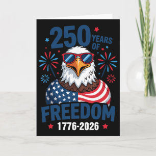 Carte 250 Ans De Liberté 1776 2026 Ld Eagle Patriotique
