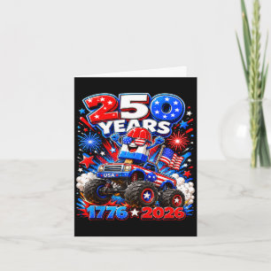 Carte 250 ans popsicle patriotique enfants amérique garç