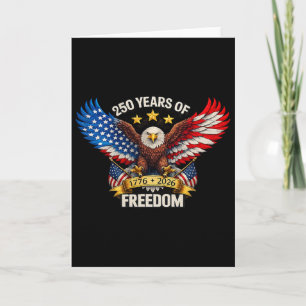 Carte 250e anniversaire 1776 2026 Aigle Drapeau Patrioti