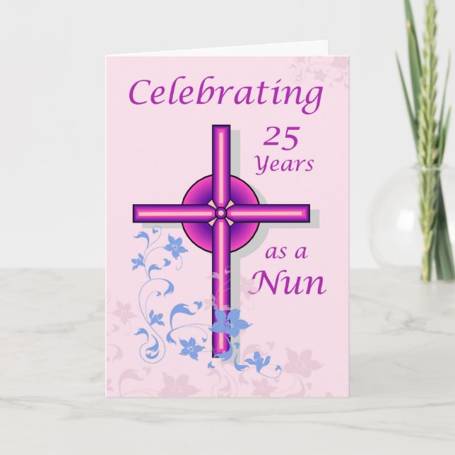 Carte 25 Anniversaire, Nun (Devant)