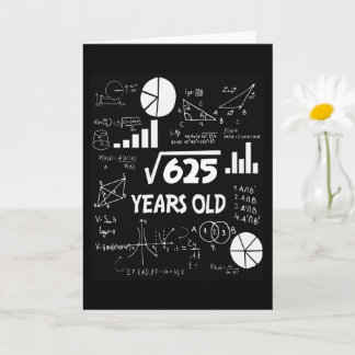 Carte 25 Ans Enseignant de mathématiques Anniversaires 2