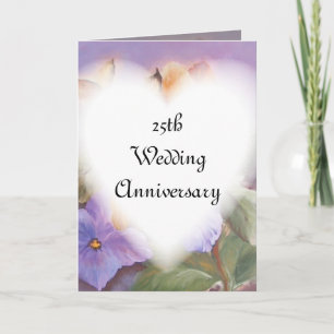Carte 25 e anniversaire mariage