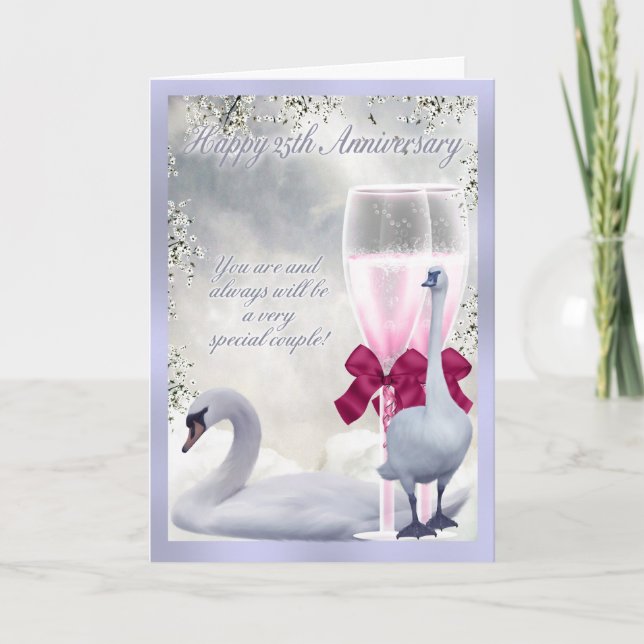 Carte 25e anniversaire - Anniversaire de l'argent (Devant)