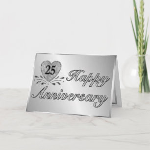Carte 25e anniversaire - Argent