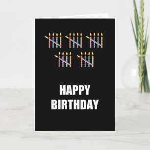 Carte 25e anniversaire avec bougies