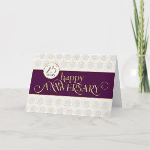 Carte 25e anniversaire de l'employé - Prestigieux or de 