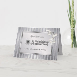 Carte 25e anniversaire de mariage - Argent