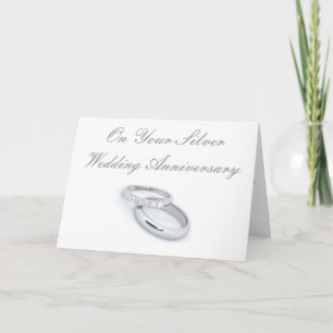 Carte 25E Anniversaire du Mariage d'argent