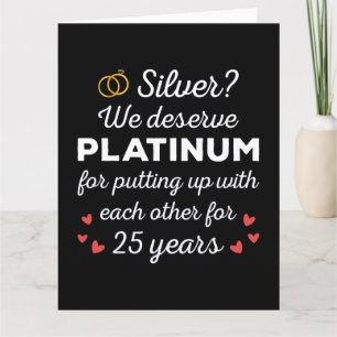 Carte 25e anniversaire du Mariage I - Couple drôle d'arg