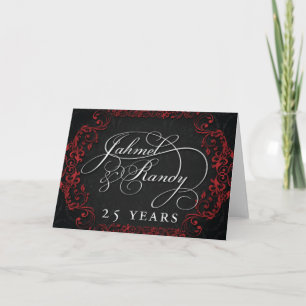 Carte 25e anniversaire du Mariage personnalisé