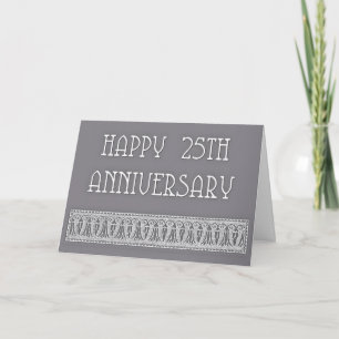 Carte 25e anniversaire élégant