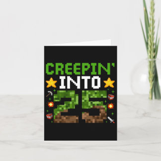 Carte 25e Anniversaire Joueur Pixel Creepin’ en 25 Vidéo