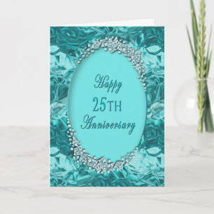 Carte 25e ANNIVERSAIRE MARIAGE - Glace Bleue
