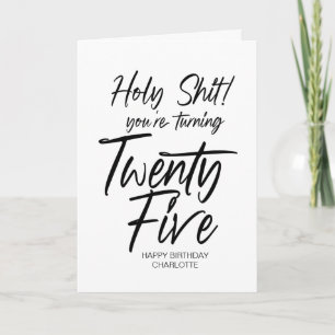 Carte 25e anniversaire Vingt cinquième anniversaire heur