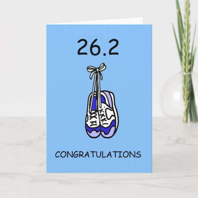 Carte 26.2 Félicitations au marathon pour Lui (Devant)