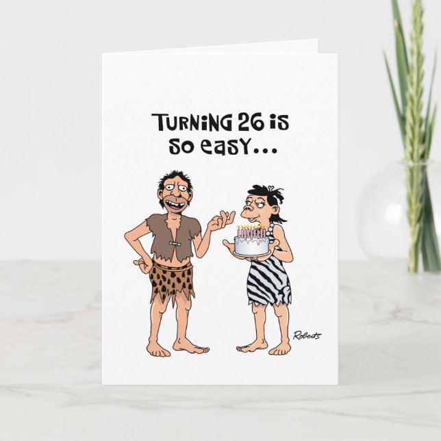 Carte 26e anniversaire humoristique (Devant)