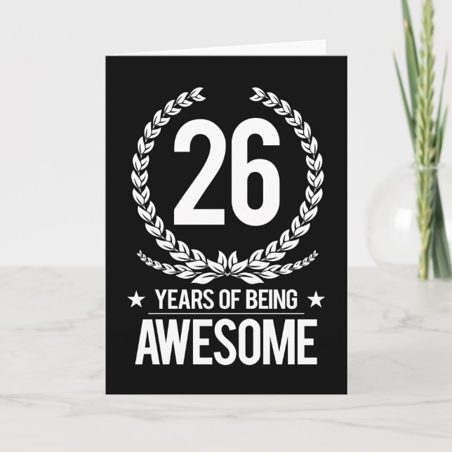 Carte 26ème Anniversaire (26 ans d'être impressionnants) (Devant)