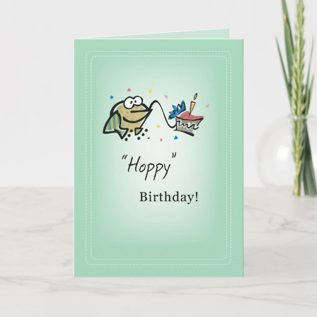 Carte 2739 Gâteau de grenouille Anniversaire (Devant)