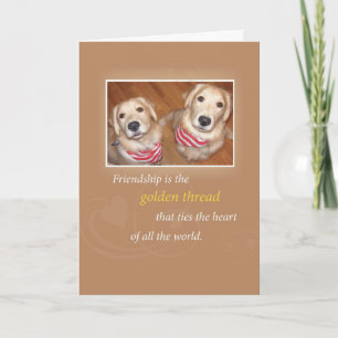 Carte 2740 Golden Retrievers Amitié Anniversaire