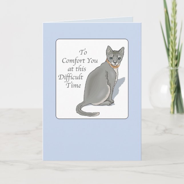 Carte 2846 Sympathie pour animal de compagnie gris (Devant)