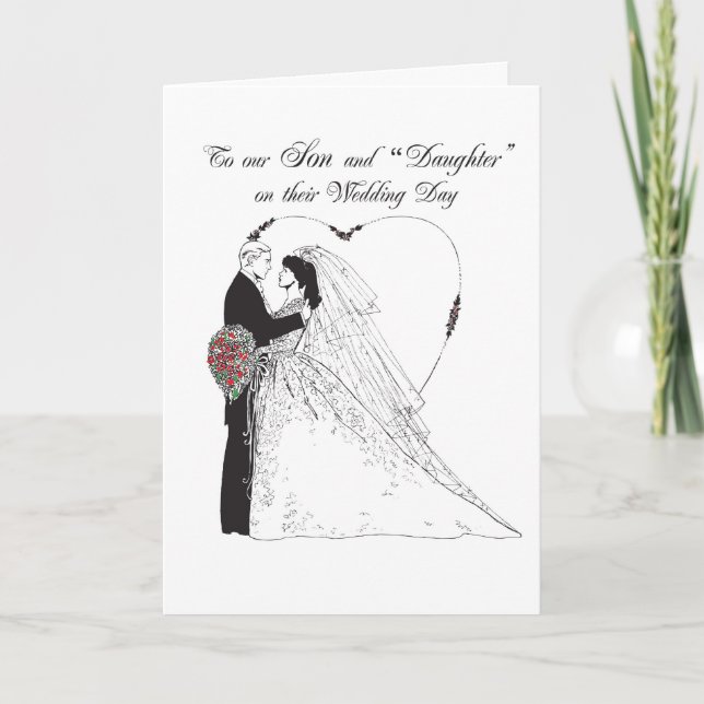 Carte 2849 Fils et "Fille" le jour du mariage (Devant)