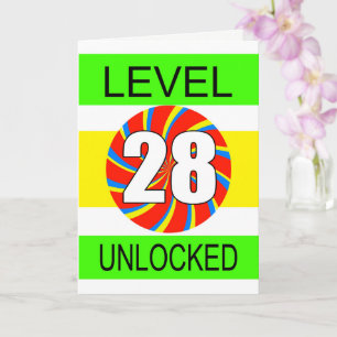 Carte 28e anniversaire de gamer informatique
