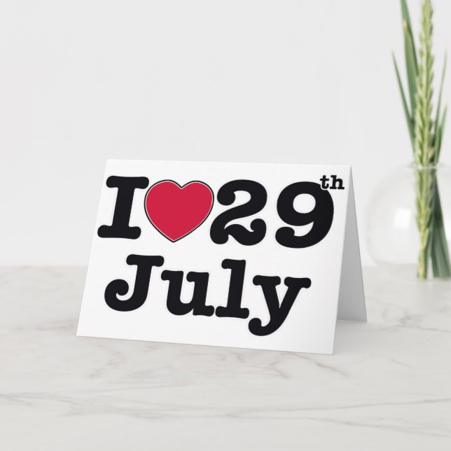 Carte 29 juillet mon jour d'anniversaire (Devant)
