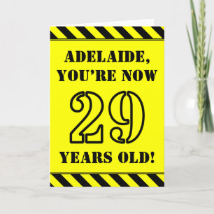 Carte 29e anniversaire : texte de style crayon amusant, 