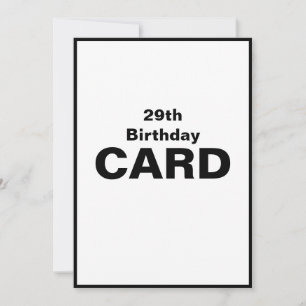 Carte 29e Vingt-Neuvième 29 Vingt-neuf 2-9 Anniversaire