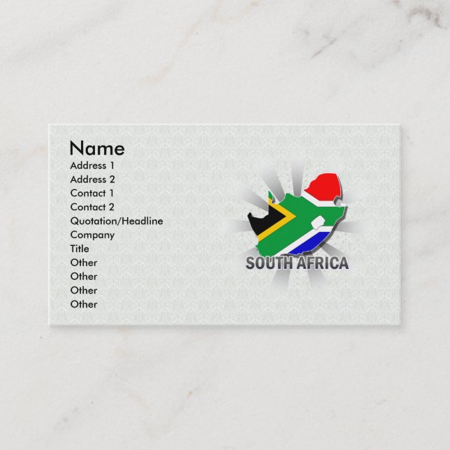 Carte 2,0 de drapeau de l'Afrique du Sud (Devant)
