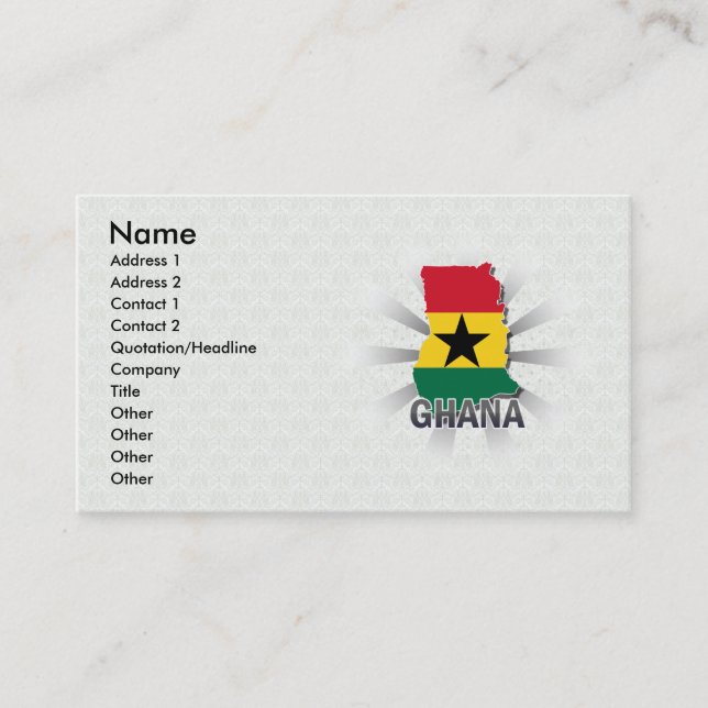 Carte 2,0 de drapeau du Ghana (Devant)