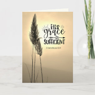 Carte 2 Corinthiens 12:9 Sa grâce suffit 