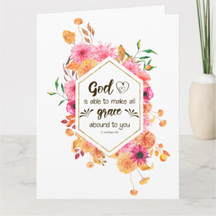 Carte 2 Corinthiens 9:8 Dieu est capable de rendre la gr