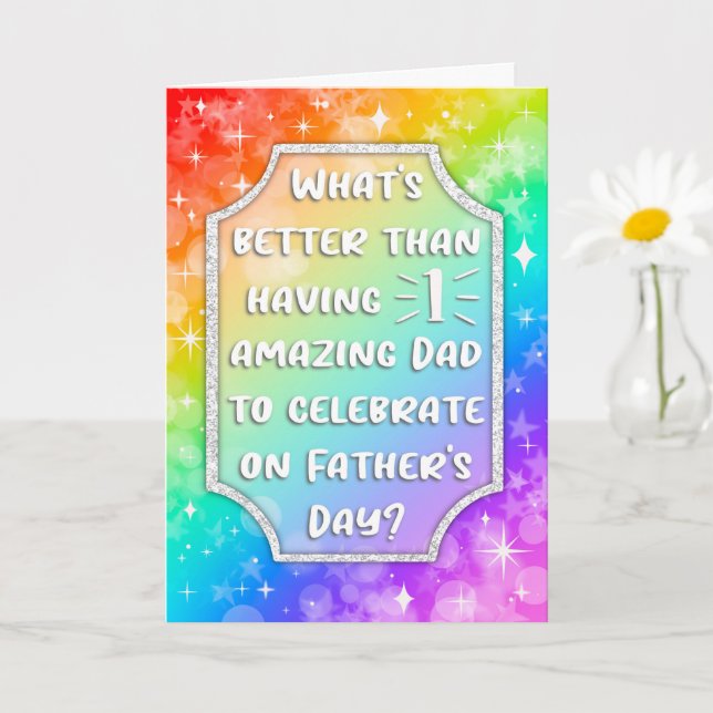 Carte 2 Dads Queer Bonne Fête des Pères (Petite plante)