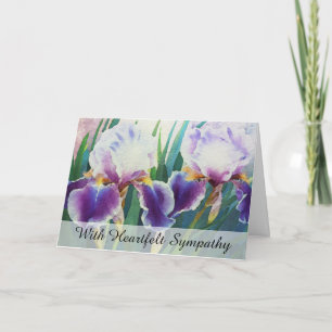 Carte *~* 2 FLEURS IRIS TV2 Sympathy Love Light