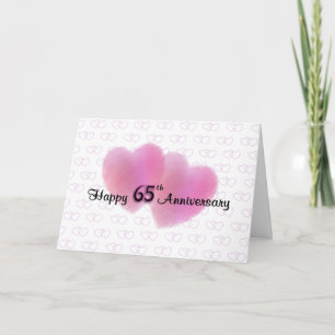 Carte 2 Hearts Happy 65th Anniversary