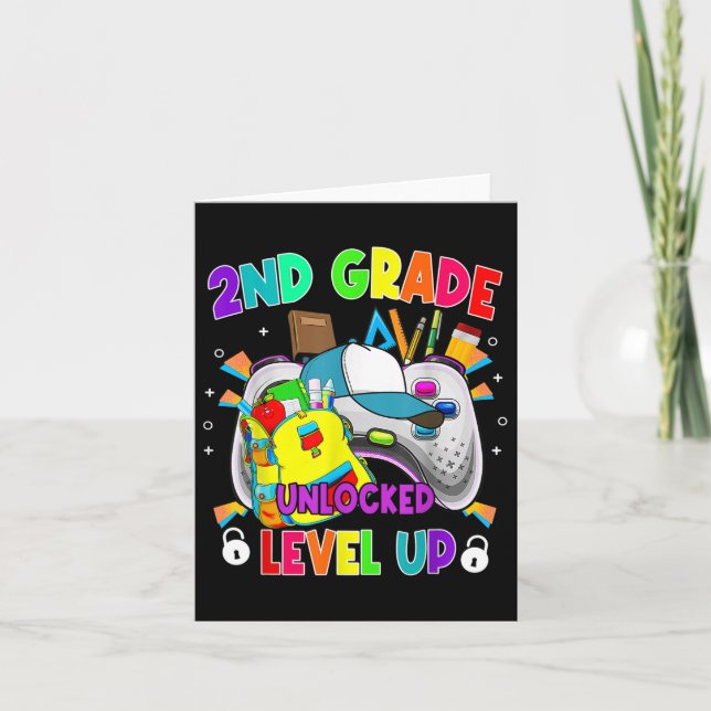 Carte 2e année niveau déverrouillé jeu vidéo 1er jour (Devant)
