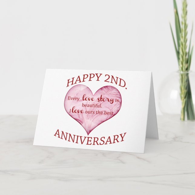 Carte 2e anniversaire (Devant)