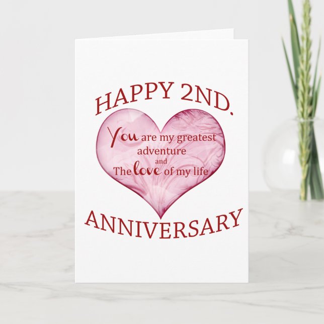 Carte 2e anniversaire (Devant)