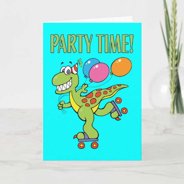 Carte 2e anniversaire Dinosaur (Devant)