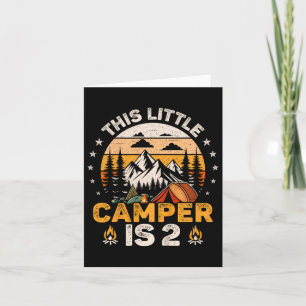 Carte 2e Anniversaire Fête de Camping 2 An Vielle Fille