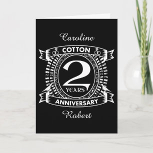Carte 2e anniversaire mariage crête en détresse