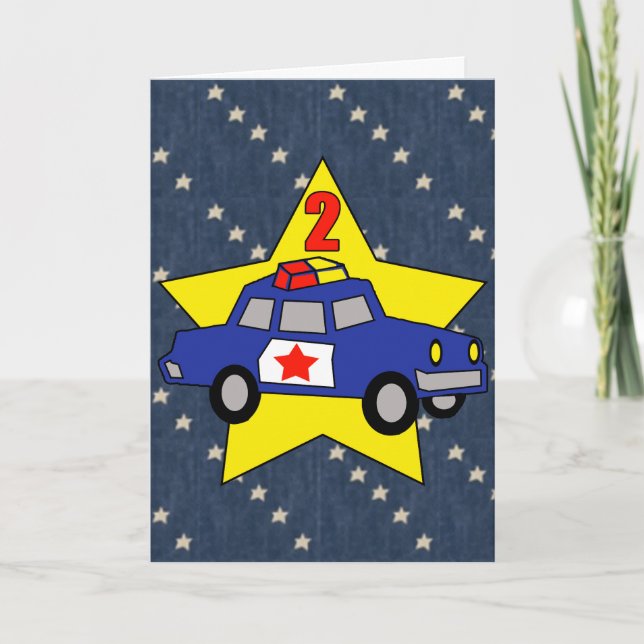 Carte 2e officier de police d'anniversaire (Devant)