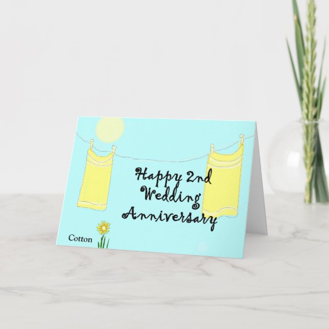 Carte 2ème Anniversaire de mariage (Devant)