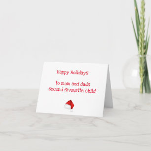 Carte 2ème enfant préféré - Funny Sibling Christmas