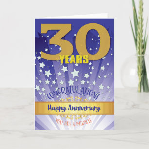 Carte 30 ans de récupération Anniversaire Numéro gras