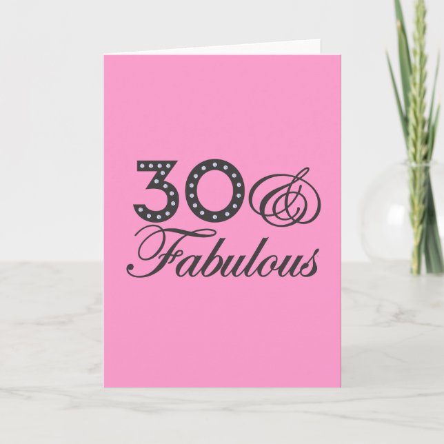 Carte 30 et cadeau fabuleux (Devant)