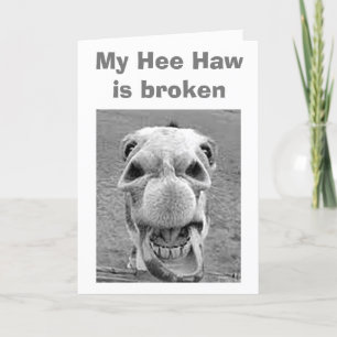 Carte 30e ANNIVERSAIRE=BROKEN HEE HAW POUR CET ÂNE
